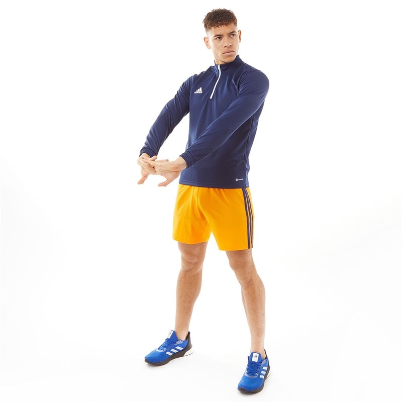 adidas Mens Entrada 22 1/4 Zip Training Top Team Navy Blue - Image 3