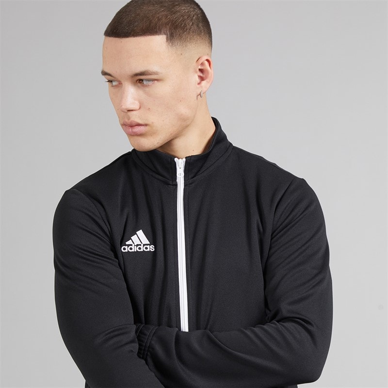 adidas Mens Entrada 22 Poly Training Jacket Black/White - Image 3