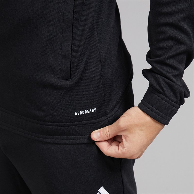 adidas Mens Entrada 22 Poly Training Jacket Black/White - Image 5