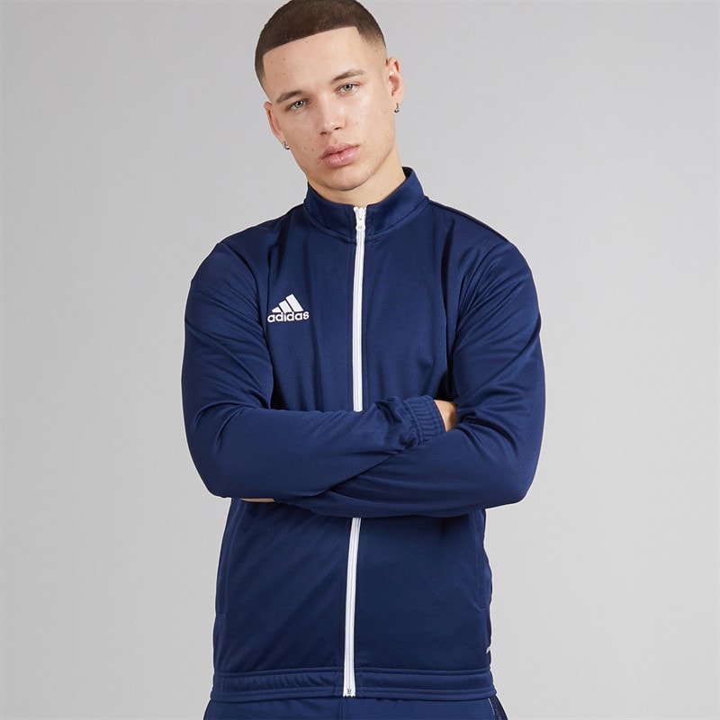adidas Mens Entrada 22 Poly Training Jacket Team Navy Blue