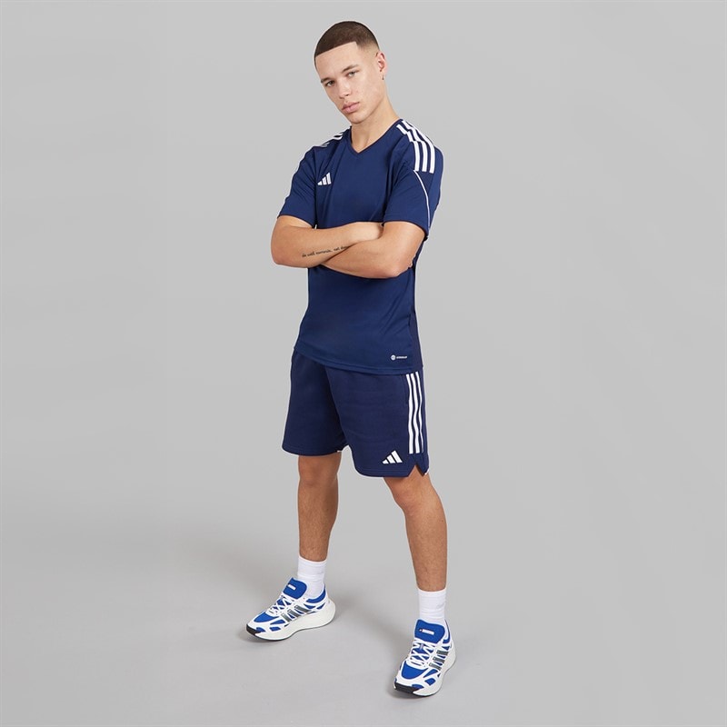 adidas Mens Tiro 23 Sweat Shorts Team Navy Blue/White - Image 4