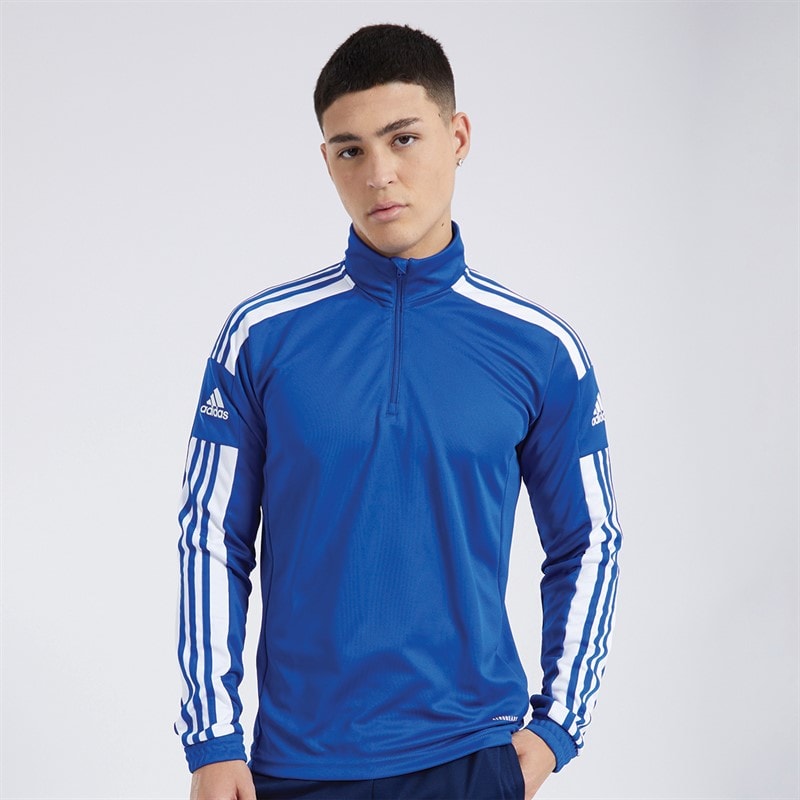 adidas Men's Squadra 21 1/4 Zip Training Top Royal Blue/White - Image 1
