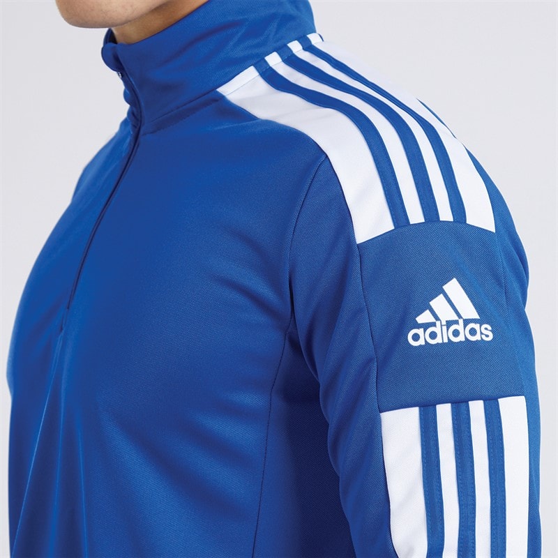 adidas Men's Squadra 21 1/4 Zip Training Top Royal Blue/White - Image 3