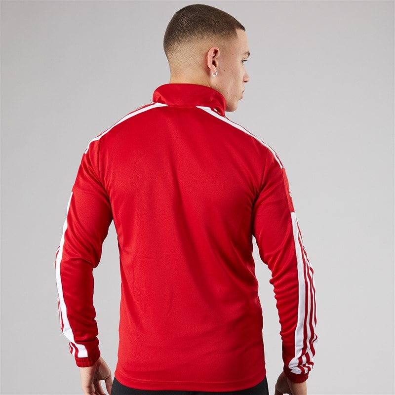 adidas Mens Squadra 21 1/4 Zip Training Top Team Power Red/White - Image 2