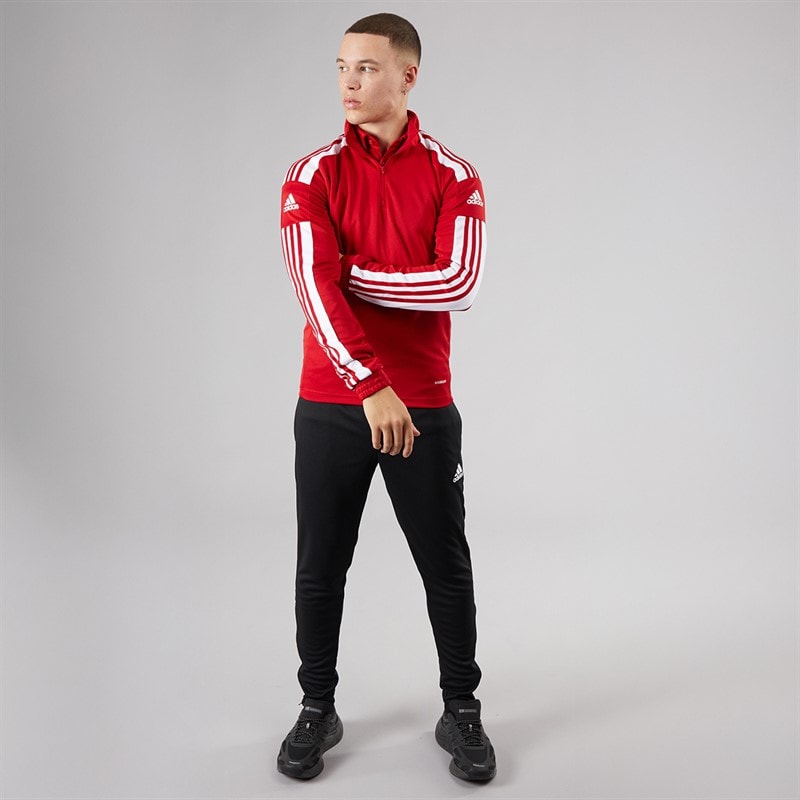 adidas Mens Squadra 21 1/4 Zip Training Top Team Power Red/White - Image 4