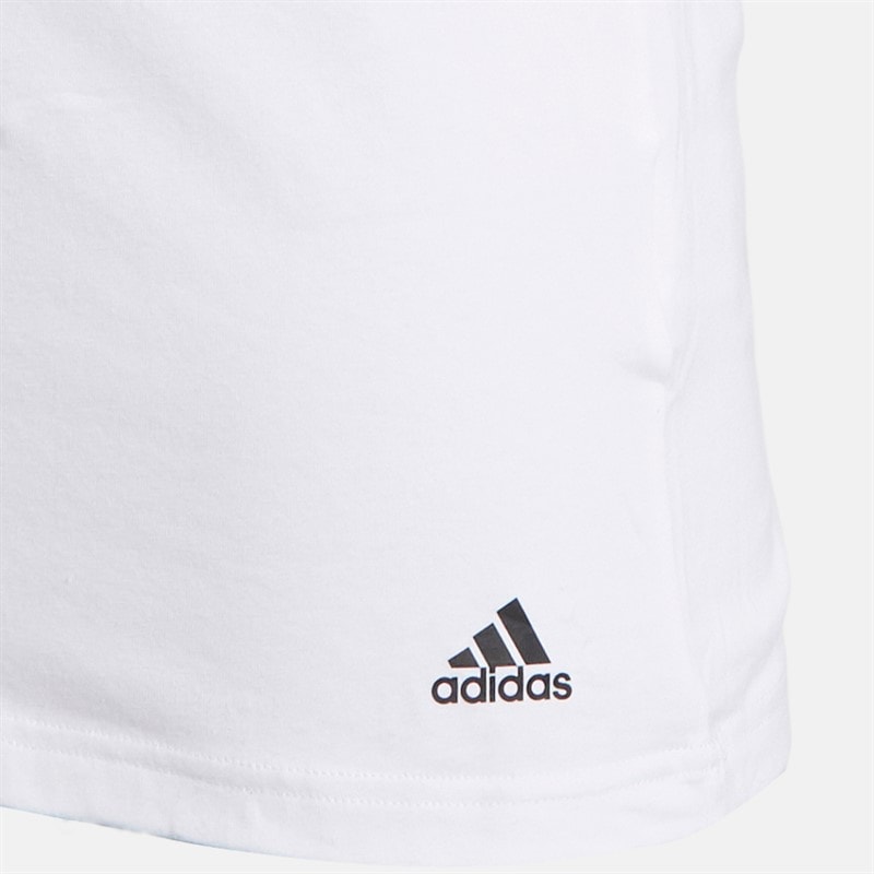 adidas Mens Active Flex Cotton Two Pack V-Neck T-Shirts White - Image 2
