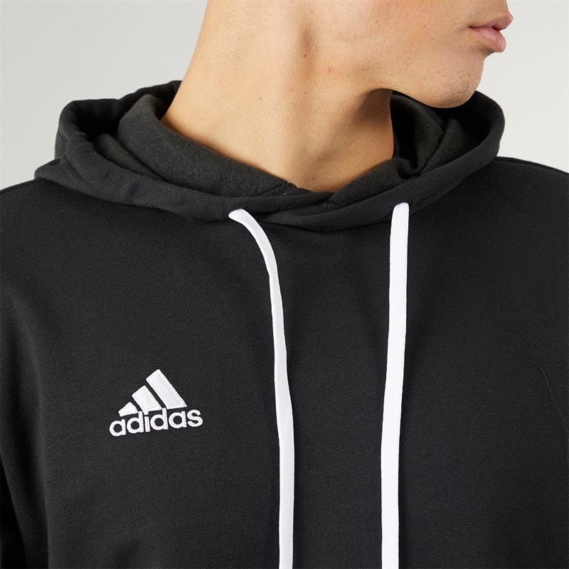 adidas Mens Entrada 22 Pullover Sweat Hoodie Black/White - Image 3