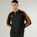 adidas Mens Tiro 23 Club 1/4 Zip Training Top Black/Signal Orange