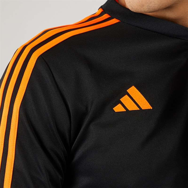 adidas Mens Tiro 23 Club 1/4 Zip Training Top Black/Signal Orange - Image 5