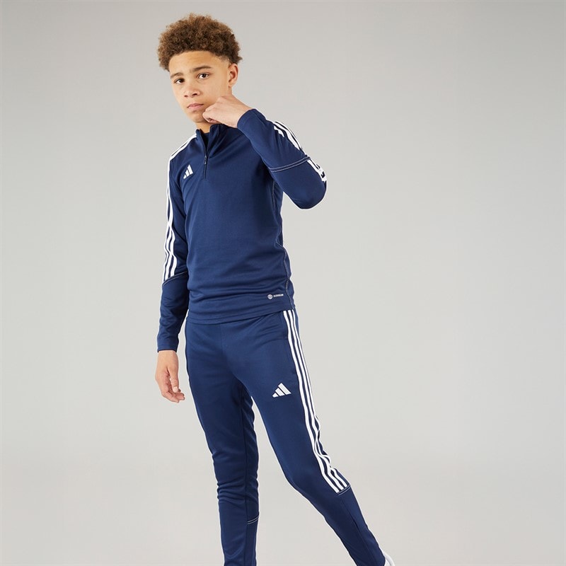 adidas Junior Tiro 23 Club 1/4 Zip Training Top Team Blue/White - Image 4
