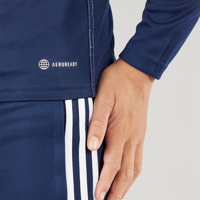 adidas Junior Tiro 23 Club 1/4 Zip Training Top Team Blue/White - Image 5