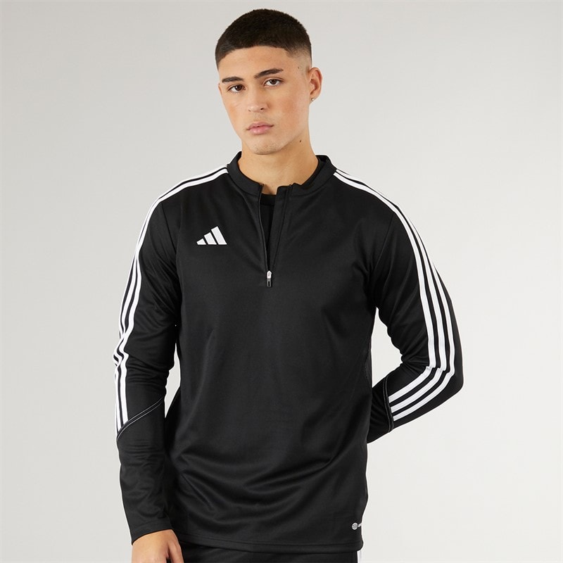 adidas Mens Tiro 23 Club 1/4 Zip Training Top Black/White
