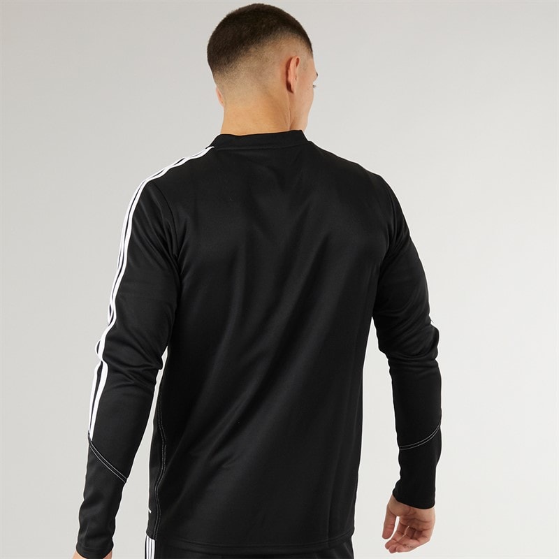 adidas Mens Tiro 23 Club 1/4 Zip Training Top Black/White - Image 2