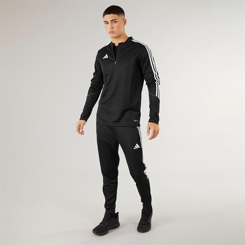adidas Mens Tiro 23 Club 1/4 Zip Training Top Black/White - Image 4