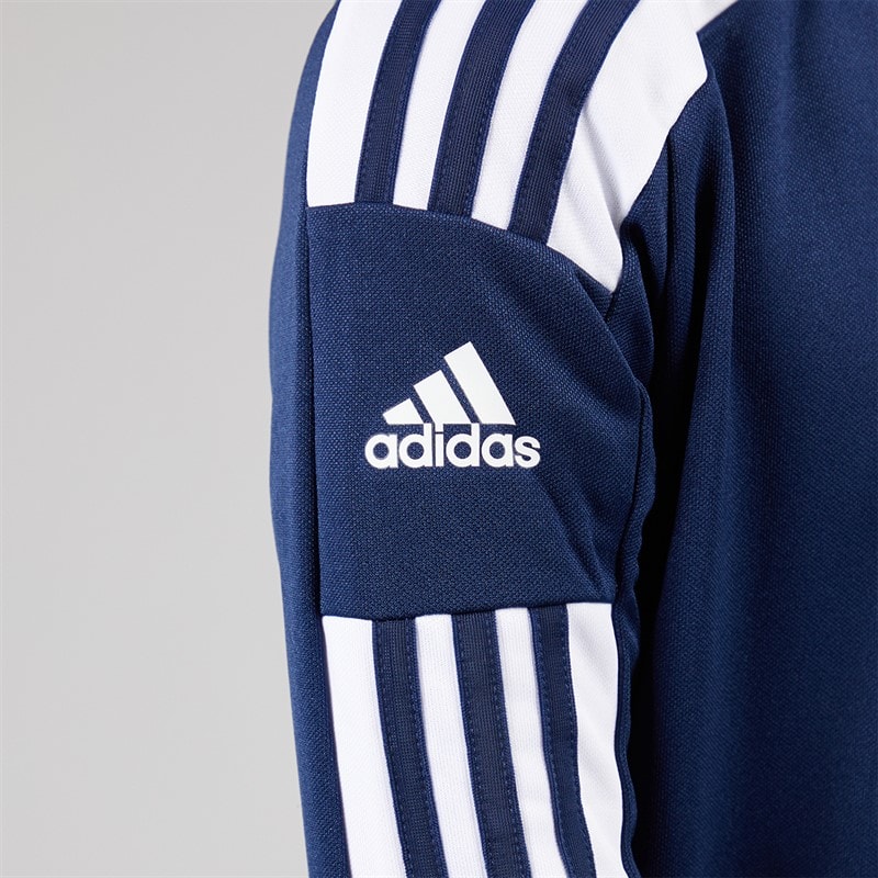 adidas Junior Squadra 21 1/4 Zip Training Top Navy Blue/White - Image 5