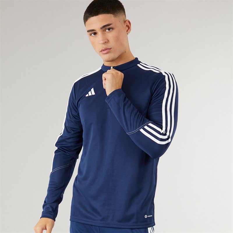 adidas Mens Tiro 23 Club 1/4 Zip Training Top Navy/White