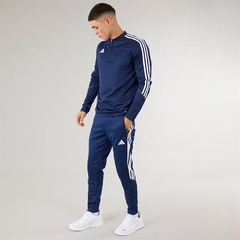 adidas Mens Tiro 23 Club 1/4 Zip Training Top Navy/White - Image 3