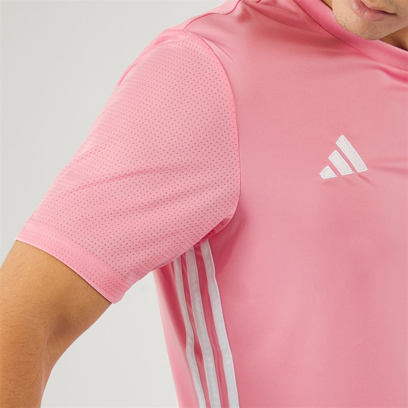 adidas Mens Tabela 23 T-Shirt Light Pink/White - Image 3