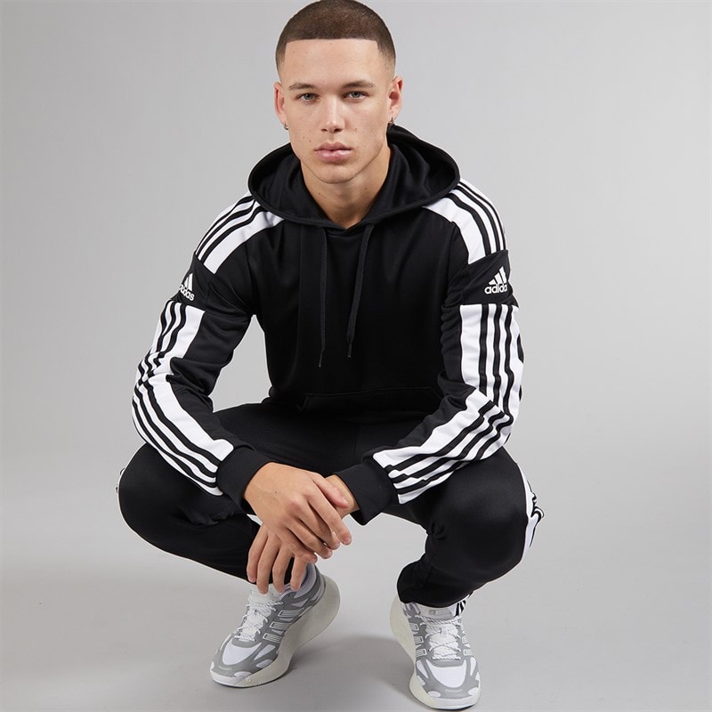 adidas Mens Squadra 21 Pullover Training Hoodie Black/White - Image 4