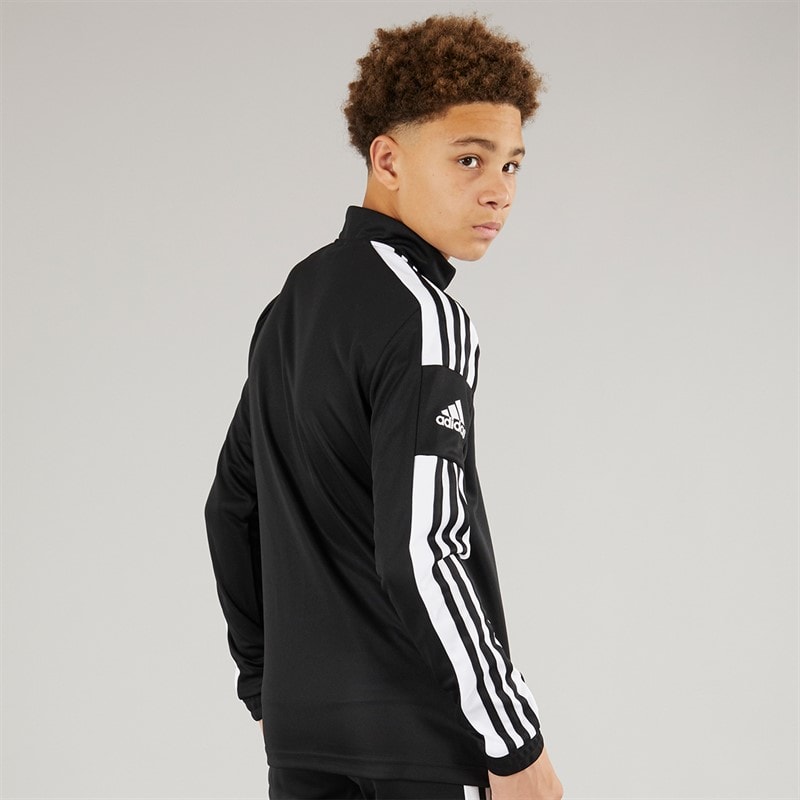 adidas Junior Squadra 21 1/4 Zip Training Top Black/White - Image 2