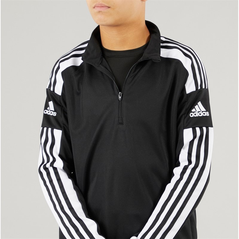 adidas Junior Squadra 21 1/4 Zip Training Top Black/White - Image 3