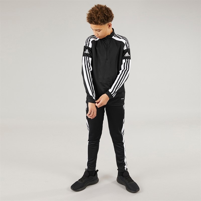adidas Junior Squadra 21 1/4 Zip Training Top Black/White - Image 4