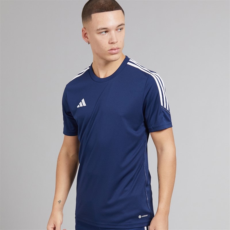 adidas Mens Tiro 23 Club T-Shirt Team Navy Blue 2/White