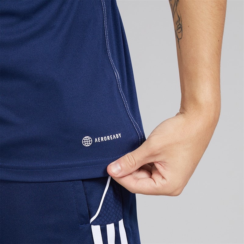 adidas Mens Tiro 23 Club T-Shirt Team Navy Blue 2/White - Image 5