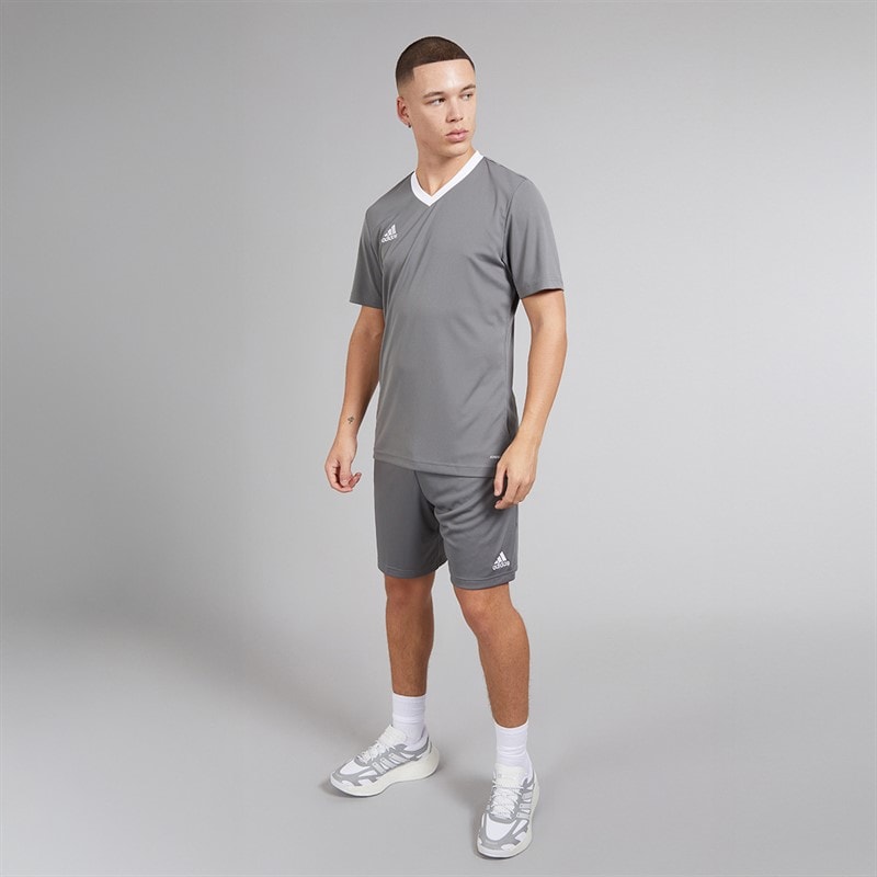 adidas Mens Entrada 22 Shorts Team Grey Four - Image 4