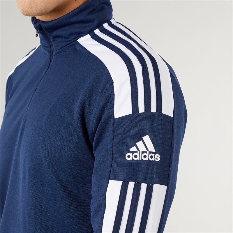adidas Mens Squadra 21 1/4 Zip Training Top Navy/White - Image 3