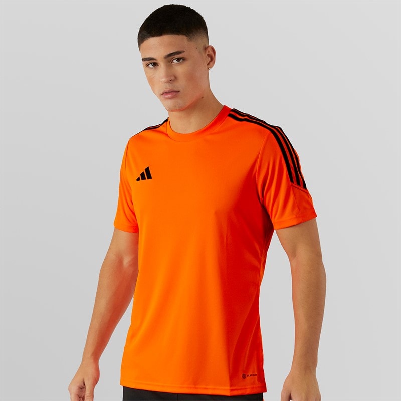 adidas Mens Tiro 23 Club T-Shirt Signal Orange/Black - Image 1
