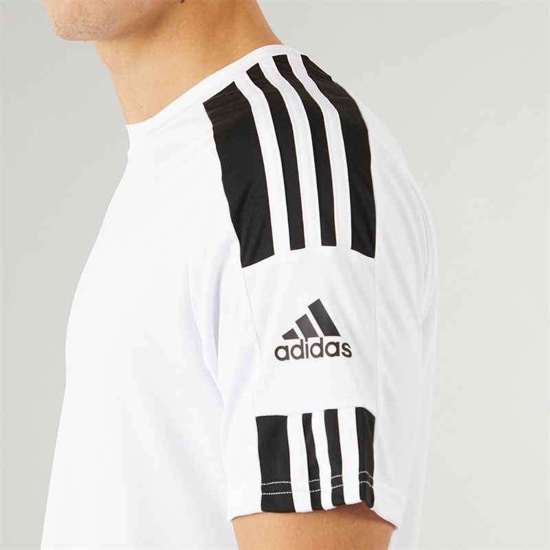 adidas Mens Squadra 21 T-Shirt White/Black - Image 3