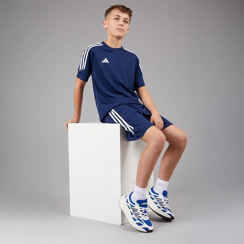 adidas Junior Tiro 23 Club Training Shorts Team Navy Blue 2/White - Image 4