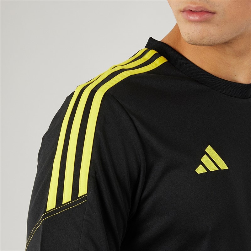 adidas Mens Tiro 23 Club T-Shirt Black/Bright Yellow - Image 3