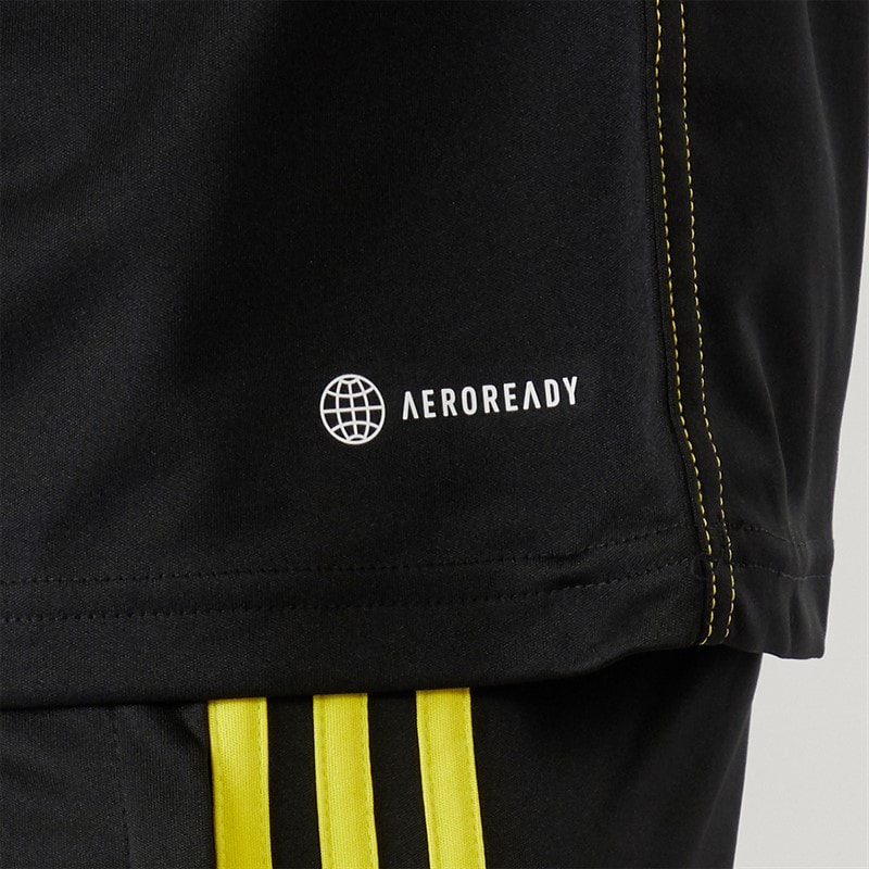 adidas Mens Tiro 23 Club T-Shirt Black/Bright Yellow - Image 5