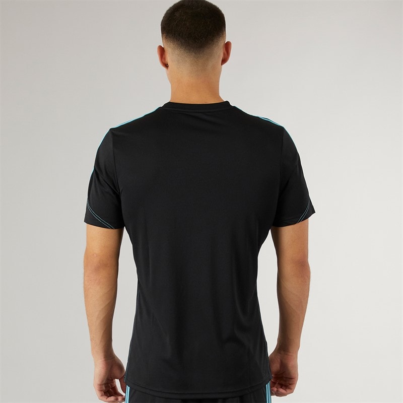 adidas Mens Tiro 23 Club T-Shirt Black/Preloved Blue - Image 2