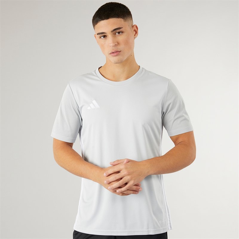adidas Mens Tabela 23 T-Shirt Light Grey/White
