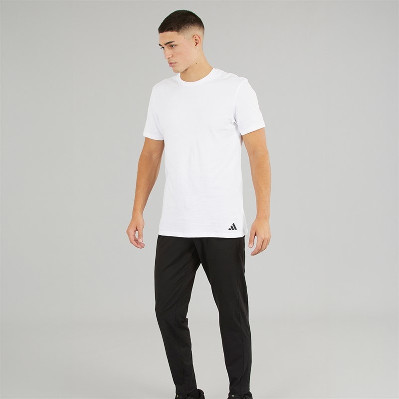 adidas Mens Comfort Flex Cotton Three Pack Crew Neck T-Shirts White - Image 3