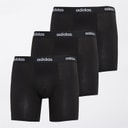 adidas Mens Cotton Stretch Three Pack Boxer Briefs Black/Black/Black