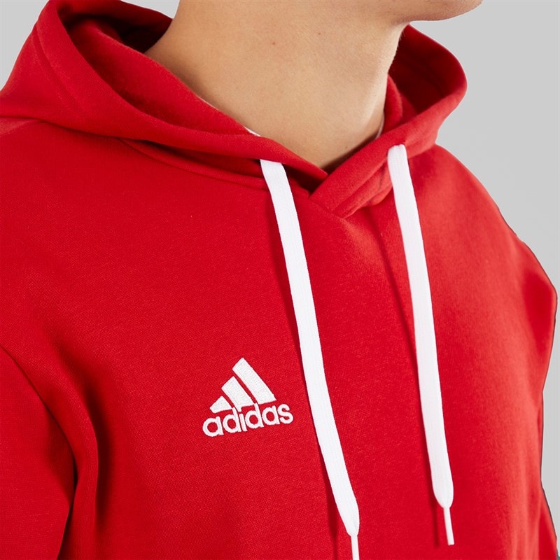 adidas Mens Entrada 22 Pullover Sweat Hoodie Team Power Red - Image 3