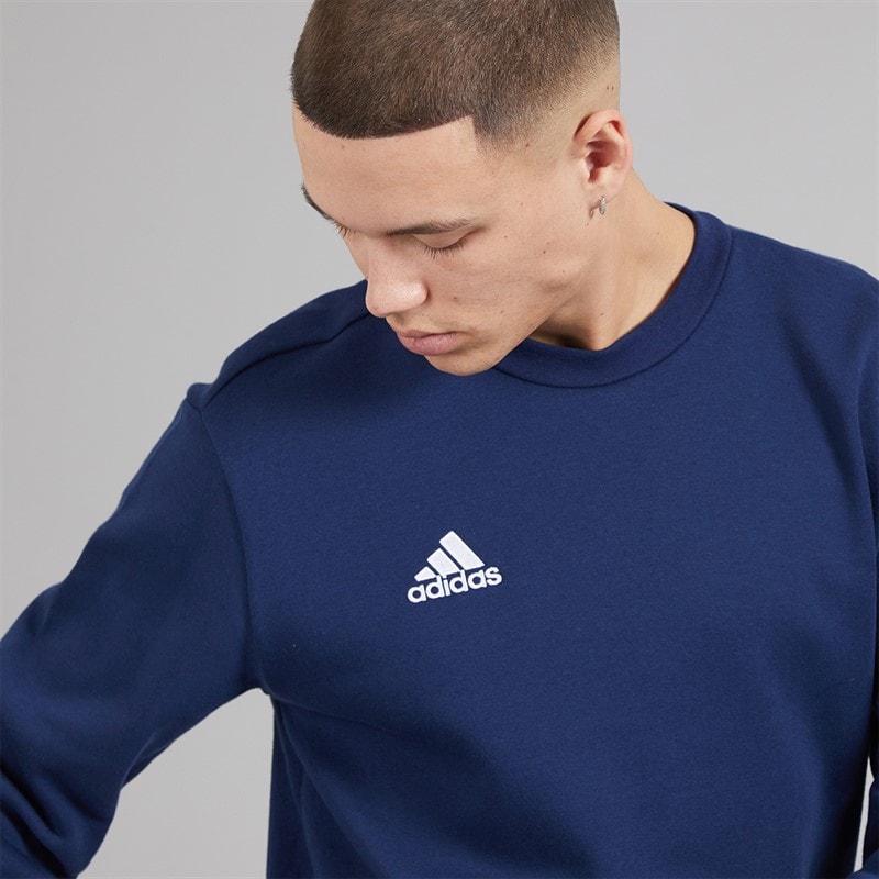 adidas Mens Entrada 22 Sweatshirt Team Navy Blue - Image 3