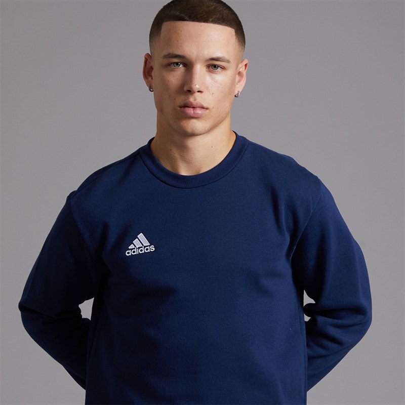adidas Mens Entrada 22 Sweatshirt Team Navy Blue - Image 5
