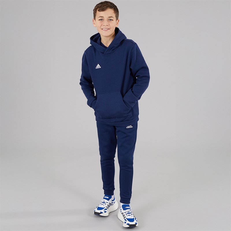 adidas Kids Entrada 22 Pullover Hoodie Team Navy Blue - Image 5