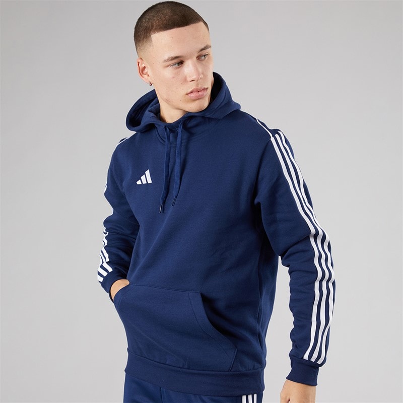 adidas Mens Tiro 23 League Pullover Sweat Hoodie Team Navy Blue - Image 3