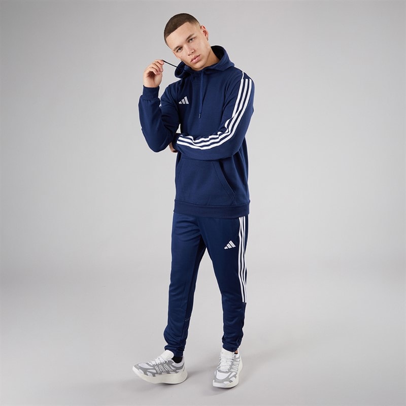adidas Mens Tiro 23 League Pullover Sweat Hoodie Team Navy Blue - Image 4