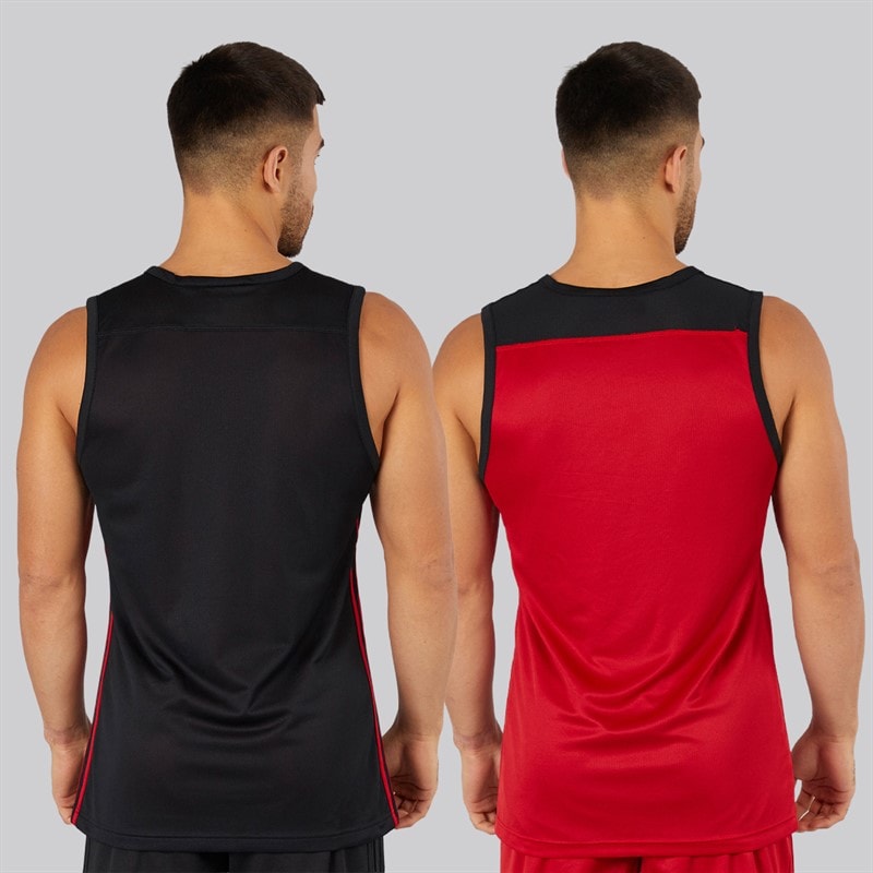 adidas Mens 3G Speed Reversible Basketball Jersey Black/Power Red - Image 2