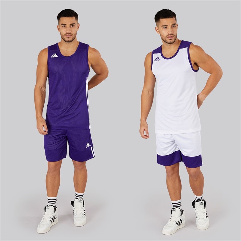 adidas Mens 3G Speed Reversible Basketball Shorts Collegiate Purple/White - Image 4