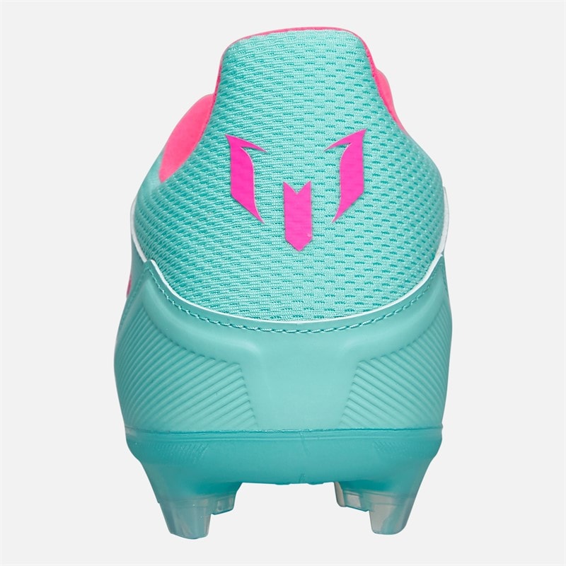 adidas Mens F50 League Messi La Vida Tropical Pack FG/MG Firm/Multi Ground Football Boots Flash Aqua/Lucid Pink/Lucid Cyan - Image 3