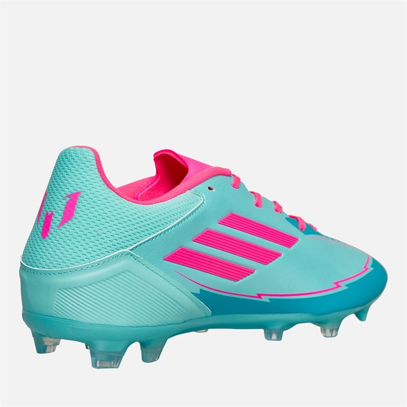 adidas Mens F50 League Messi La Vida Tropical Pack FG/MG Firm/Multi Ground Football Boots Flash Aqua/Lucid Pink/Lucid Cyan - Image 5