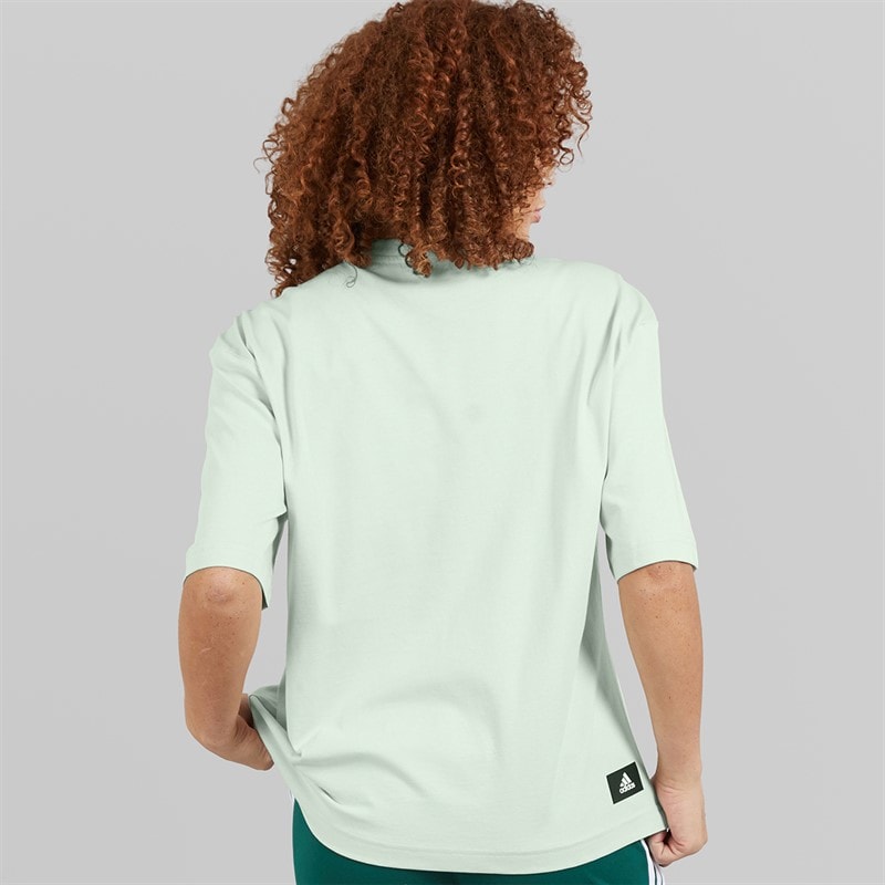adidas Womens Future Icons Badge Of Sport T-Shirt Linen Green - Image 2